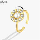 Bague marguerite argent