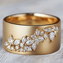 Bague large dorée