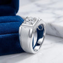 Bague carrée femme argent