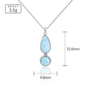 Pendentif ovale larimar