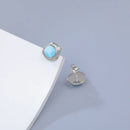 Puce d'oreille larimar et argent