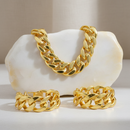 Collier doré grosse maille
