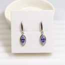 Boucle d'oreille tanzanite perle