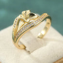 Bague fleur dorée