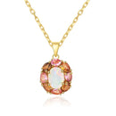 Collier argent opale pierre Tourmaline