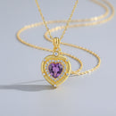 Pendentif coeur amethyste