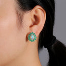 Boucle d'oreille opale et agate
