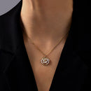 Collier fleur argent