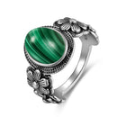 Bague argent malachite