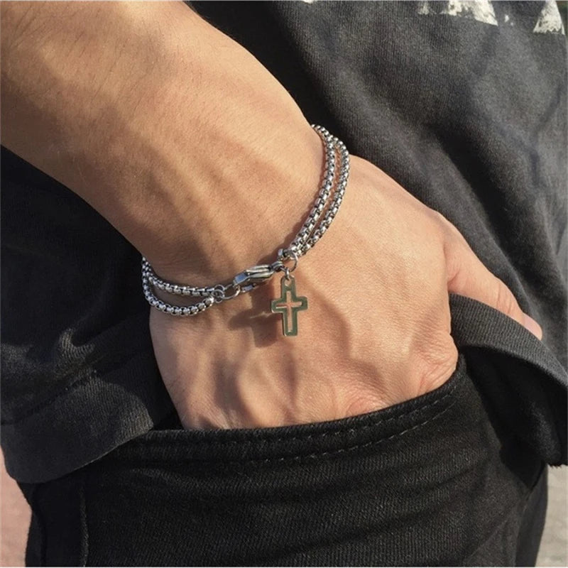 Bracelet homme croix