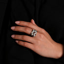 Bague avec opale noire