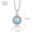 Collier larimar rond