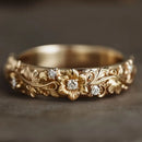 Bague acier doré femme
