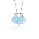 Collier larimar coquillage