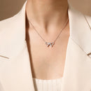 Collier noeud papillon argent