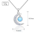 Pendentif lune larimar
