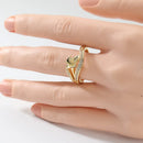 Bague fleur dorée