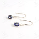 Boucles d'oreilles tanzanite pendant