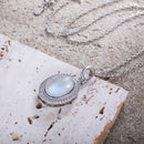 Pendentif pierre de lune argent