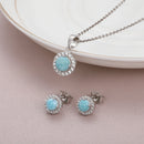Collier larimar rond