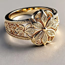 Bague dorée acier inoxydable