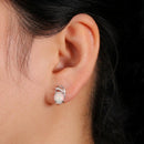 Boucle d'oreille femme opale