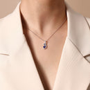 Collier femme bleu