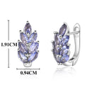 Boucle d'oreilles tanzanite bleue