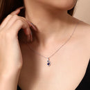 Collier femme bleu
