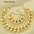 Collier doré grosse maille