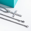 Pendentif croix en pierre de moissanite