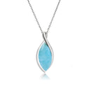 Larimar pendentif argent