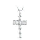 Collier croix moissanite argent