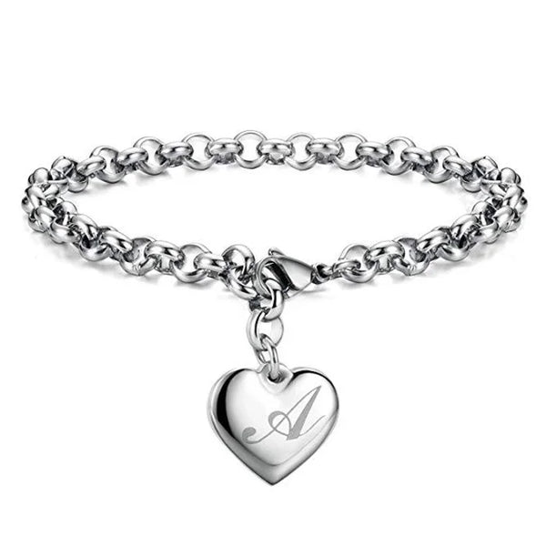 Bracelet argent coeur