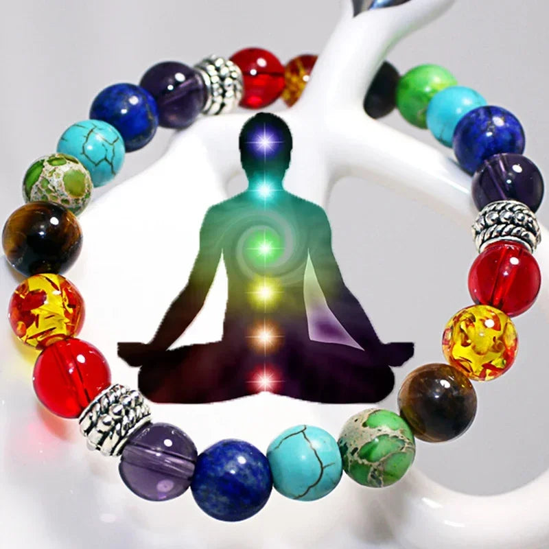 Bracelet 7 chakras pierres naturelles