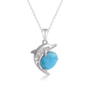 Pendentif dauphin larimar