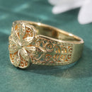 Bague dorée acier inoxydable