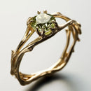 Bague pierre vert claire