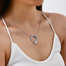 Collier serpent argent