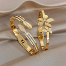 Bracelet femme dorée jonc