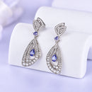 Boucles d'oreilles argent et tanzanite