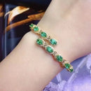 Bracelet argent emeraude