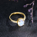 Bague or pierre de lune