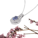 Pendentif tanzanite argent