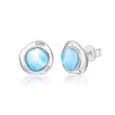 Puce d'oreille larimar et argent