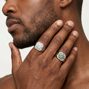 Bague tank argent