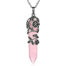 Pendentif quartz rose