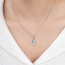 Pendentif lune larimar