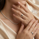 Bague anneau argent femme