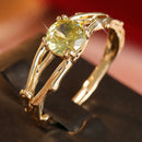 Bague pierre vert claire